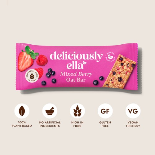 Deliciously Ella Mixed Berry Oat Bars Multipack 3x50g thumbnail 2