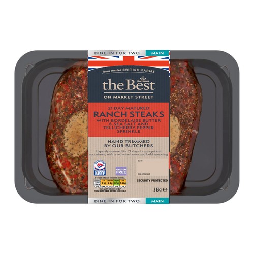 Morrisons British The Best Ranch Steaks With Bordelaise Butter 313g