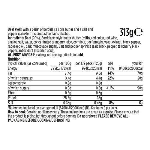 Morrisons British The Best Ranch Steaks With Bordelaise Butter 313g thumbnail 2