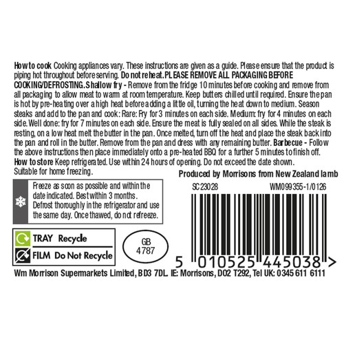 Morrisons Lamb Leg Steaks With Tandoori Butter 340g thumbnail 2