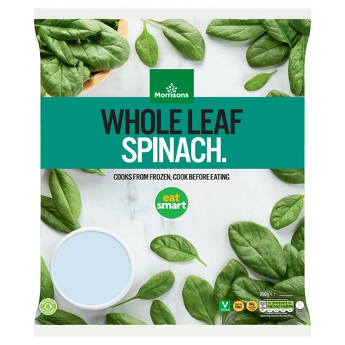 Morrisons Whole Leaf Spinach 950g