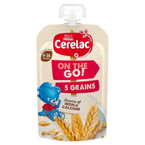 Cerelac On The Go 5 Grains 6-36 Months 110G