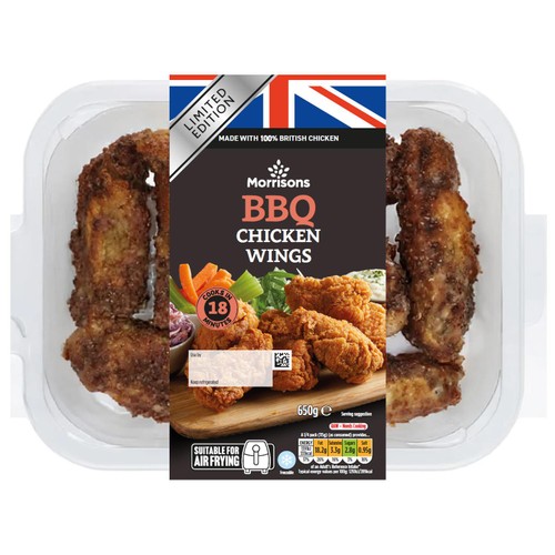 Morrisons British Breaded BBQ Chicken Wings 650g