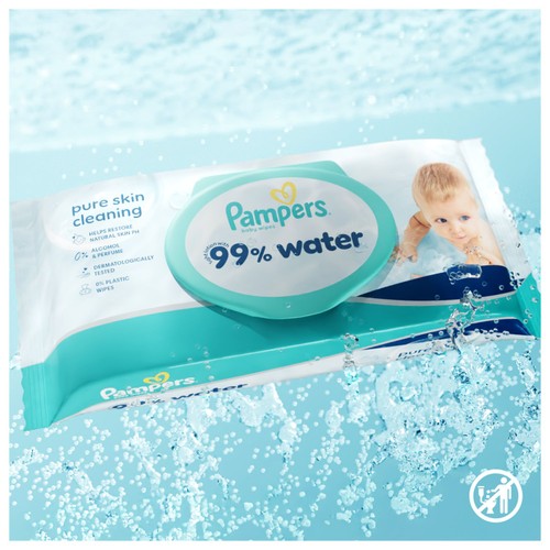 Pampers Water Wipes 4x60pk thumbnail 2