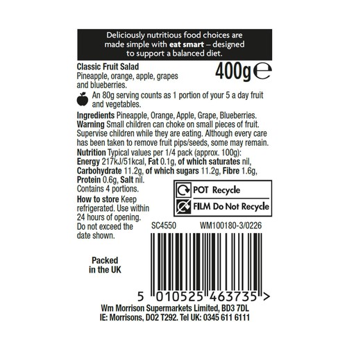 Morrisons Classic Fruit Salad 400G thumbnail 2