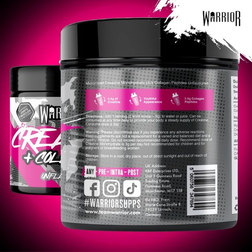 Warrior Creatine Collagen Unflavoured 270G thumbnail 2