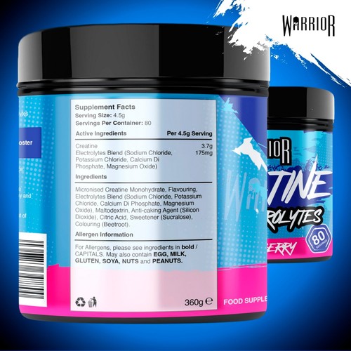 Warrior Creatine Electrolytes Berry 360G thumbnail 4