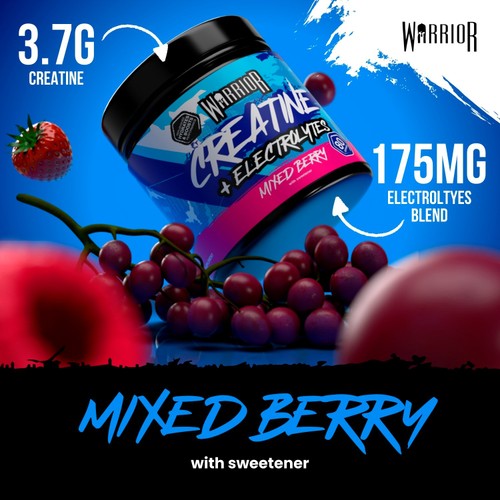 Warrior Creatine Electrolytes Berry 360G thumbnail 5