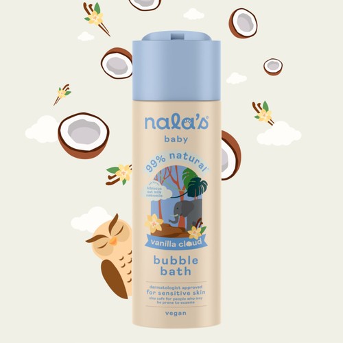 Nala's Baby Bubble Bath Vanilla Cloud 200ml thumbnail 3