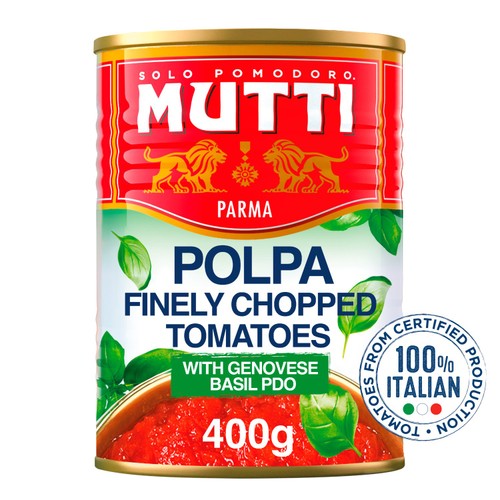 Mutti Polpa Finely Chopped Italian Tomatoes & Basil