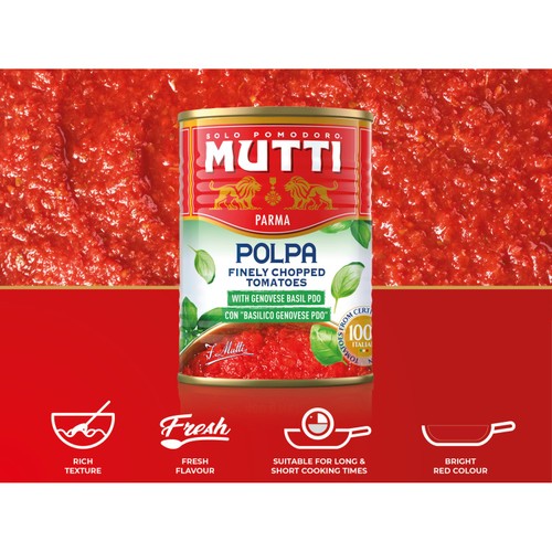 Mutti Finely Chopped Tomatoes With Basil  thumbnail 2