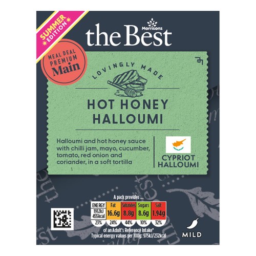 Morrisons The Best Hot Honey And Halloumi Wrap