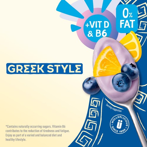 Muller Light Greek Blueberry & Lemon 4x115g thumbnail 3