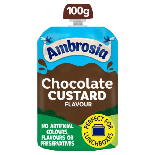 Ambrosia 100g Chocolate Custard Dessert Snack Pouch