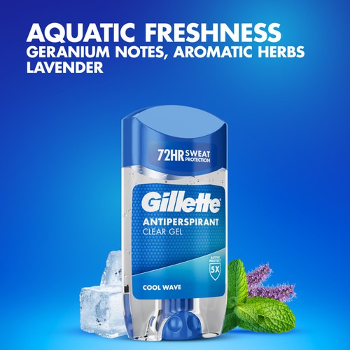 Gillette Clear Gel Antiperspirant Cool Wave 70ML thumbnail 2