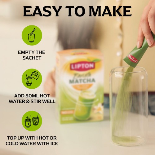 Lipton Matcha Vanilla Latte 10 Sachets 113g thumbnail 4