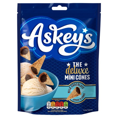Askeys Deluxe Mini Cones Choc 6X70 G