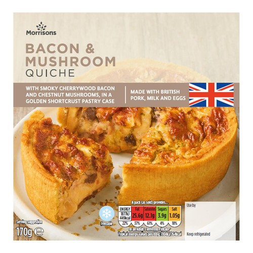 Morrisons Bacon & Mushroom Quiche 170g