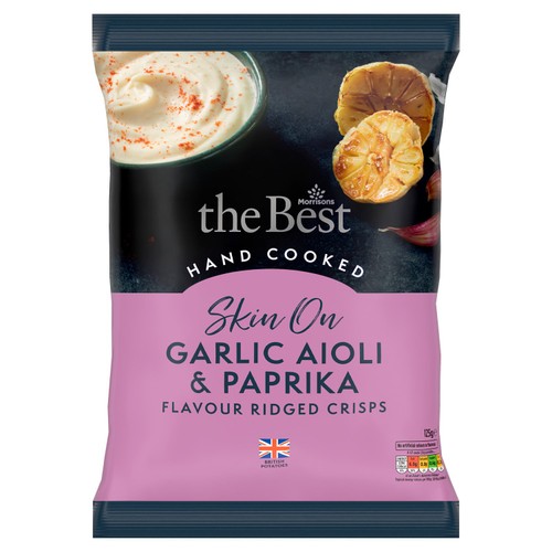 Morrisons The Best Garlic Aioli & Paprika Ridge Crisps 125g