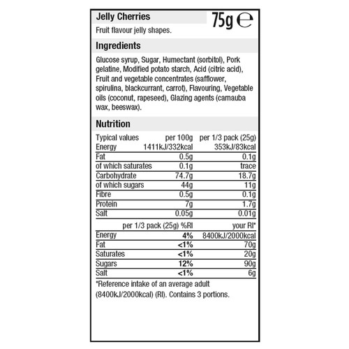Morrisons Jelly Cherries 75g thumbnail 2