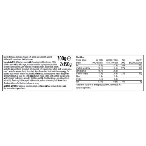 Morrisons The Best Chocolate Trifle 2x150g thumbnail 2