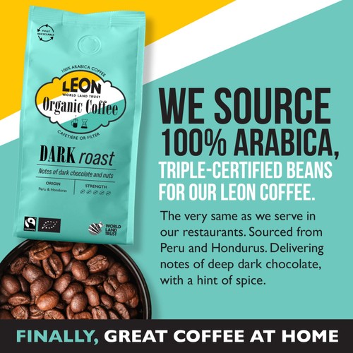 Leon Dark Roast Ground Coffee thumbnail 2