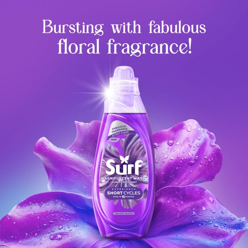 Surf Laundry Detergent Quick Wash Twilight Bloom 31 Washes 837ml thumbnail 5