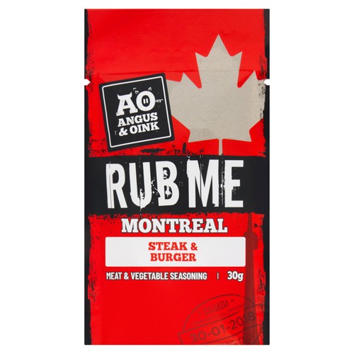 Angus & Oink Rub Me Montreal Steak & Burger Meat & Vegetable Seasoning 30g