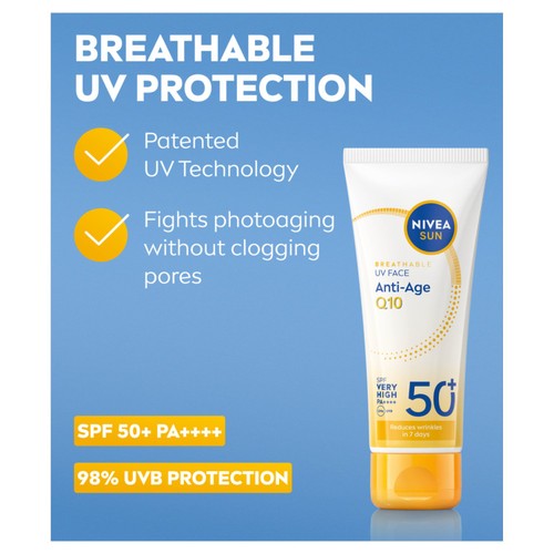 Nivea Sun UV Face Anti-Age SPF 50 Cream 40ML thumbnail 3