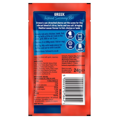 Schwartz Greek Citrus & Herb Rub 24g thumbnail 2