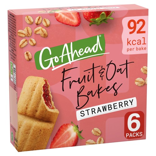 Go Ahead Strawberry Fruit & Oat Bakes 6x35g