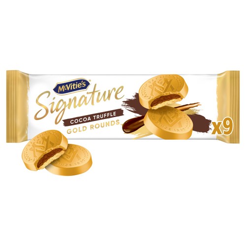 McVitie's Signature Cocoa Truffle Gold Rounds 9 Pack 109g