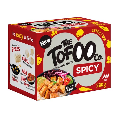 The Tofoo Co. 280g Spicy Organic Tofu