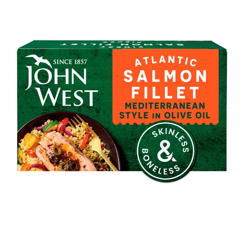 John West Atlantic Salmon Skinless & Boneless Mediterranean 115g