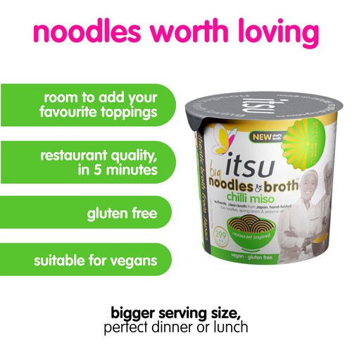 Itsu Big Instant Noodles & Broth Chilli Miso 98g thumbnail 2