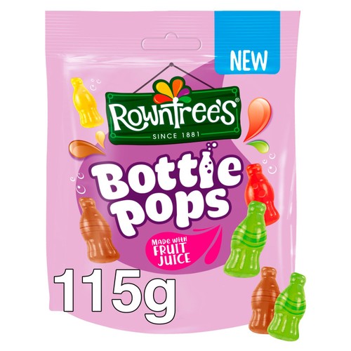 ROWNTREES Bottle Pops Sweets Sharing Bag 115g