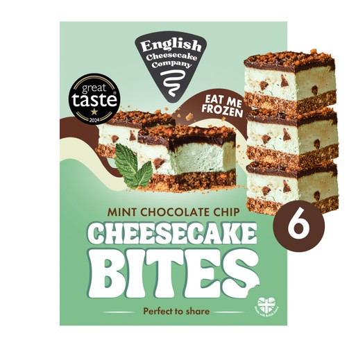 English Cheesecake Company Mint Choc Chip Cheesecake Bites 6 pack 210g