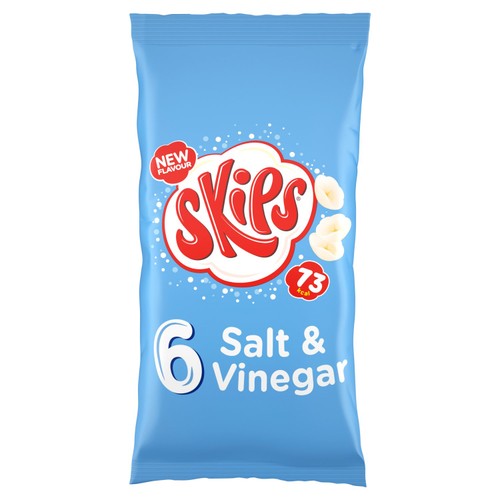 Skips Salt & Vinegar Crisps 6 x 13.1g