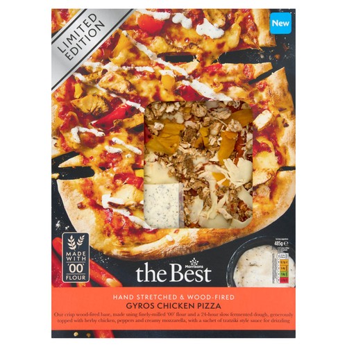 Morrisons The Best LE Gyros Chicken Pizza 485g