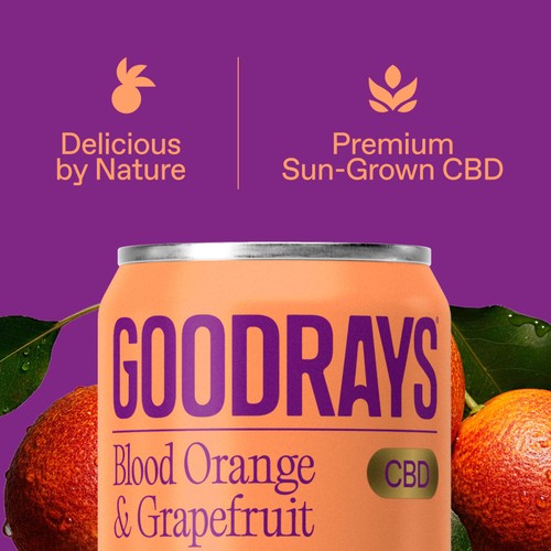 Goodrays CBD Infused Sparkling Orange & Grapefruit thumbnail 3