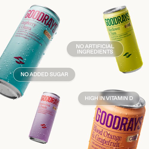 Goodrays CBD Infused Sparkling Mixed Flavour thumbnail 2