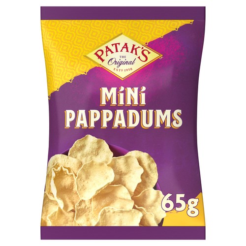 Patak's Plain Mini Pappadums 65g