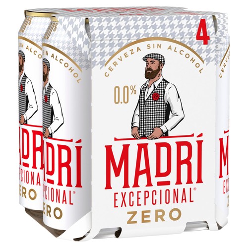 Madri Excepcional Zero Alcohol Free Beer 4x440ml
