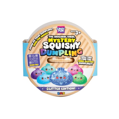 Crazy Fun Mystery Squishy Dumpling Toy Glitter