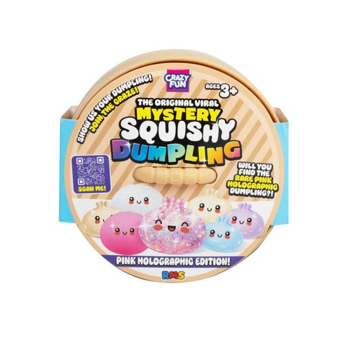 Crazy Fun Pink Holographic Squishy Dumpling Toy