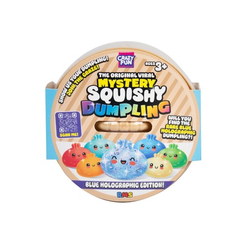 Crazy Fun Blue Holographic Squishy Dumpling Toy