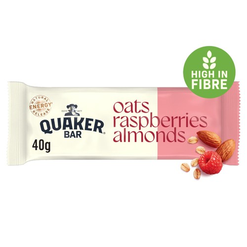 Quaker Oats, Raspberries & Almonds Bar 40g
