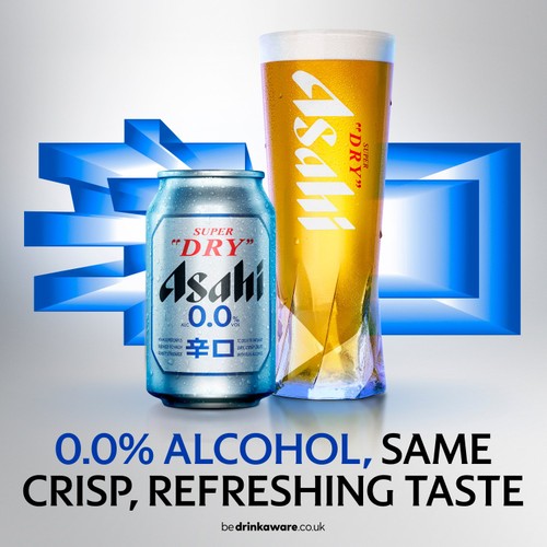 Asahi Super Dry 4x330ml 0.0% Abv thumbnail 5