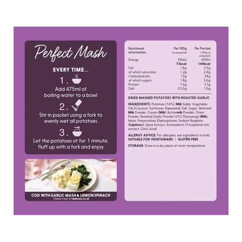 Idahoan Perfect Mash Roasted Garlic (109g) thumbnail 2