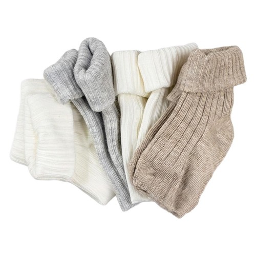 Nutmeg New Born Natural Rib Socks 5 Pack